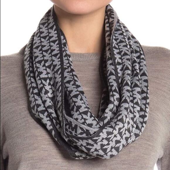 Michael Michael Kors Reversible Signature Logo Knit Infinity Scarf